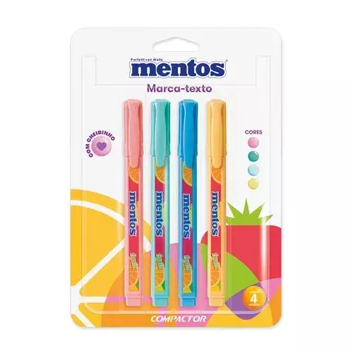 Marca-texto com cheirinho - Mentos - 1 un. - Compactor