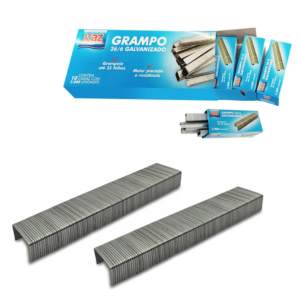 5.000un | Grampos para grampeador 26/6 Galvanizado Ferro | Kaz