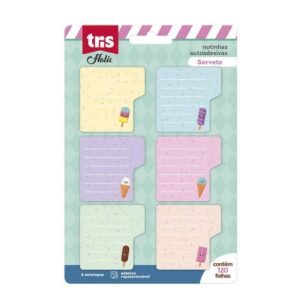 Notas Autoadesivas Sorvetes Holic Docinhos - 6 blocos x 20 folhas - Tris