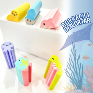 Borracha de cortar e borracha rocambole doce (fundo do mar e fofinhas)