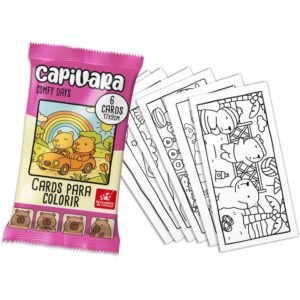Cards de colorir - Pacote surpresa com 6 cards - Brincadeira de criança
