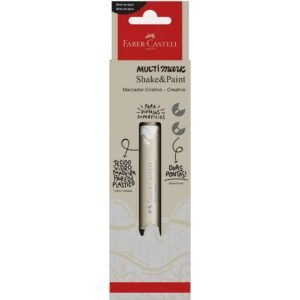 Marcador Multisuperfície MultiMark - Caneta Branca - Ponta dupla 1mm e 3mm - Faber