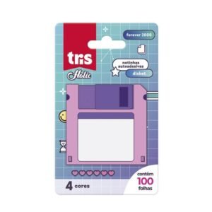 Notas Autoadesivas Disket Holic Forever 2000 - 100 Folhas - Tris