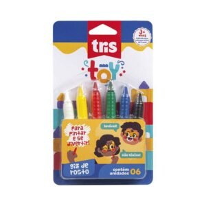 Giz de Rosto Toy - 6 Cores - Tris
