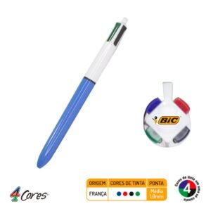 Caneta esferográfica - 4 cores - Bic