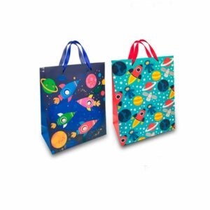 Sacola para presente estampada 18 x 23 x 10 (astronauta) - Kaz