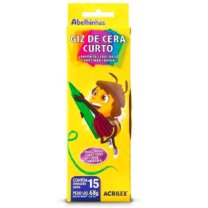 Giz de Cera - Curto - 15 cores - Acrilex