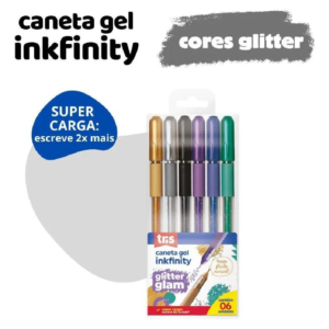 Caneta Gel Inkfinity Glitter Glam 1.0mm - 6 un. - Tris