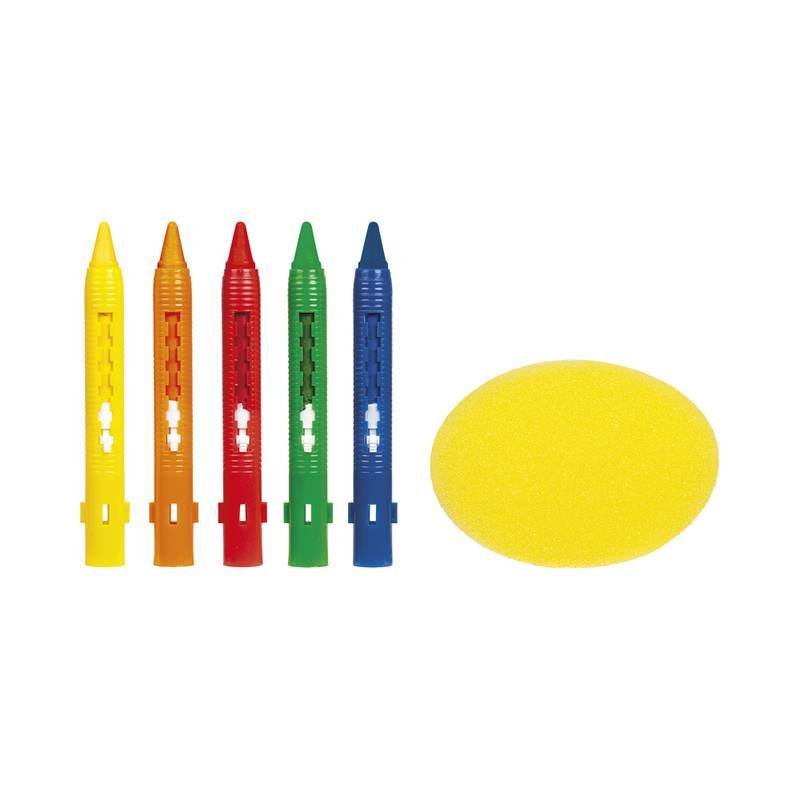Giz de Banho Toy - 5 Cores + 1 Esponja - Tris - Imagem 2