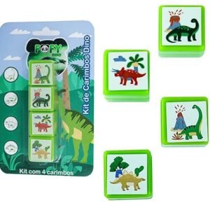 Kit de carimbos de dinossauro - Fofy