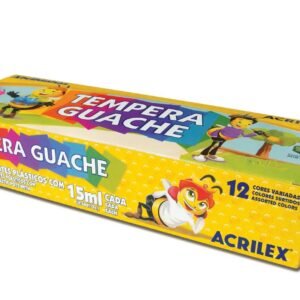 Tempera Guache - 12 cores - Acrilex