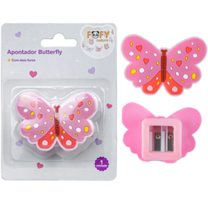 Apontador de borboleta | Apontador Fofo | Apontador com 2 furos | Fofy