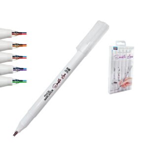 Pincel marcador artístico - 6 cores - Double Line - Kaz.