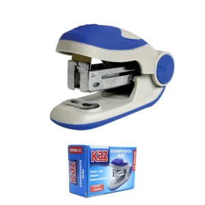 Grampeador Mini (12 folhas) - Azul com cinza (7 cm) - Kaz
