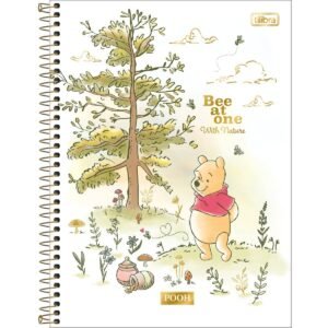 Caderno Pooh Tilibra - ¼ (14 x 20) - 80 Folhas