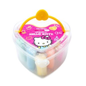 Massinha de modelar coração 175g - Hello Kitty - 7 cores + 5 moldes - Leo&Leo