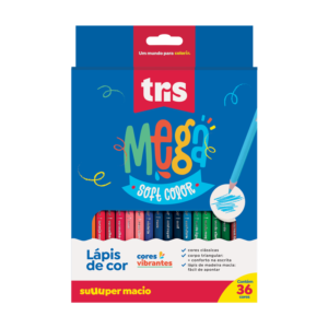 Lápis de cor Mega Soft - 36 cores - Tris