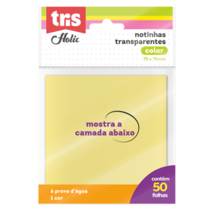 Notas Autoadesivas Transparente Holic Pop - 1 Bloco x 50 Folhas