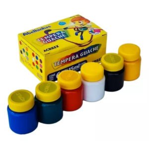 Tinta Tempera Guache 15ml - 6 Cores - Acrilex