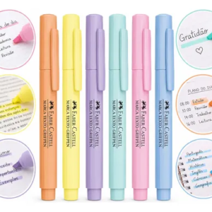 Marca-texto grifpen - Tons Pastéis - Faber