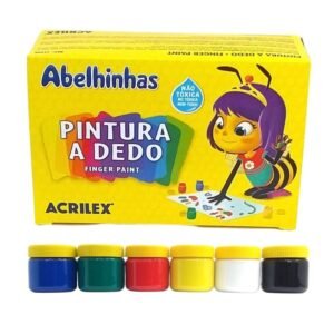 Pintura a Dedo 15ml - 6 Unidades - Acrilex