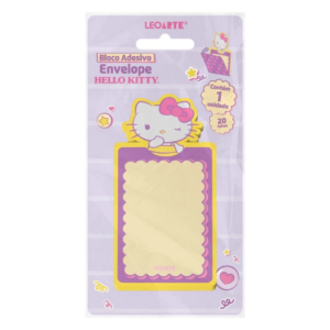 Bloco adesivo envelope - 20 folhas - Hello Kitty - Leoarte