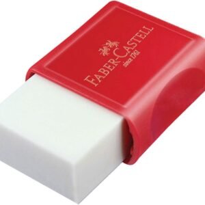 Borracha com capa plástica vermelha - Pequena - Faber