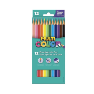 Lápis de Cor - 12 cores - Multicolor