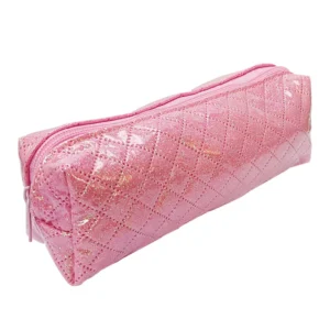 Estojo quadrado rosa com glitter - Kaz